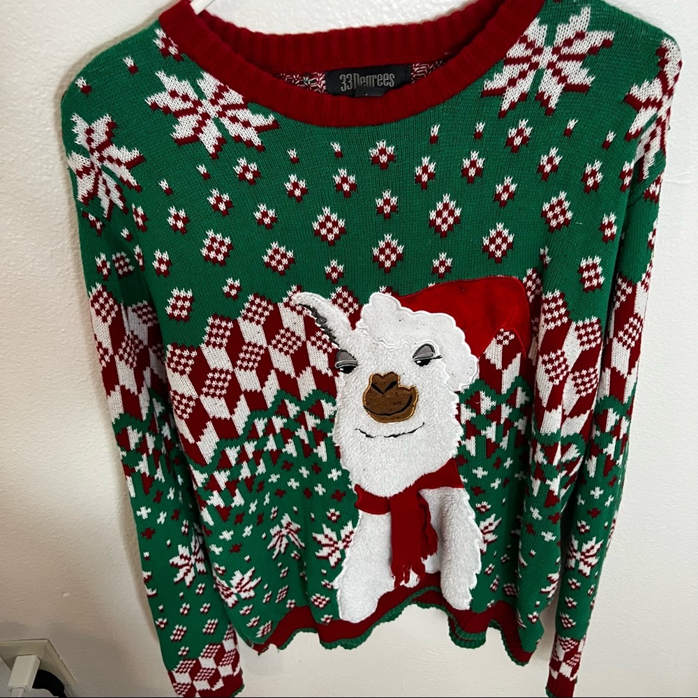 Holidays Festive Red and Green Ugly sweater Large